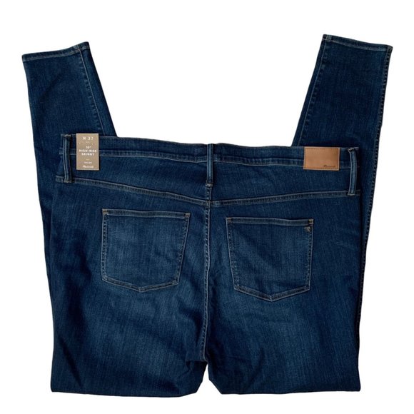 NWT Madewell 10" High Rise Skinny HTF Plus Size 37 Taller Jeans Long Style G7674 - Picture 2 of 13